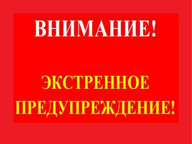 Экстренное предупреждение.
