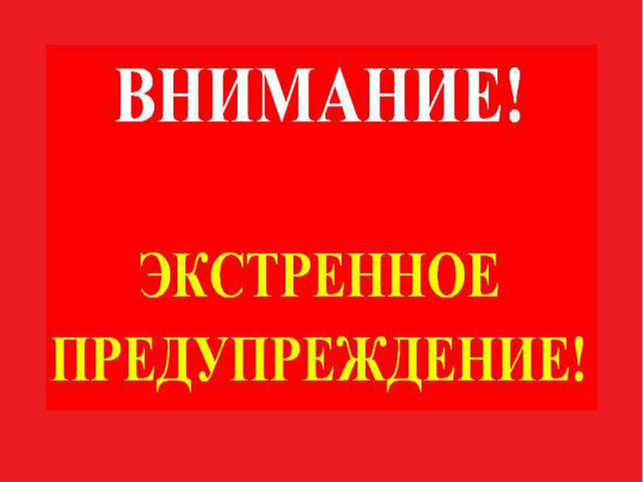 Экстренное предупреждение.